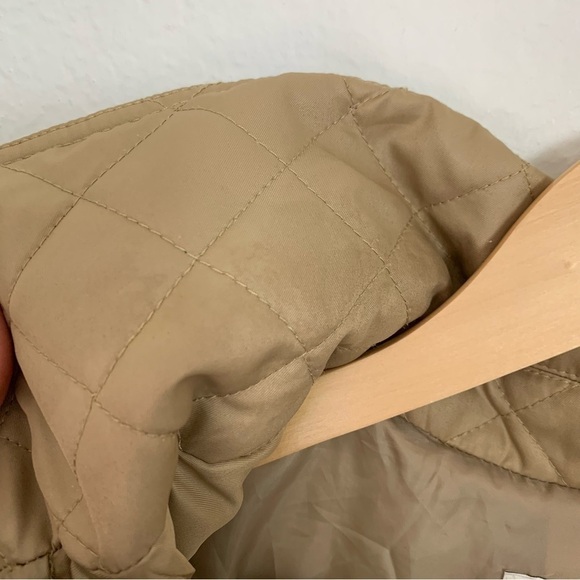 Jones New York Quilted Lightweight Puffer Jacket Tan Women’s 2X Pockets Snap - Picture 6 of 16